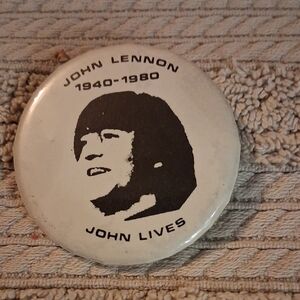 John Lennon Commemorative Button